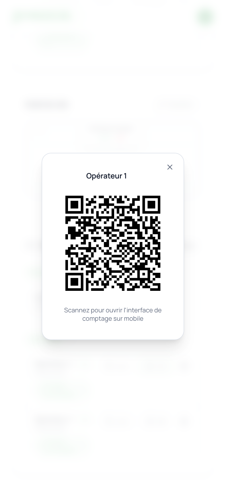 QR code d'accès opérateur généré par Passcal